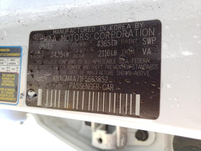 KNAGM4A71F5663852 KIA Optima Lx
