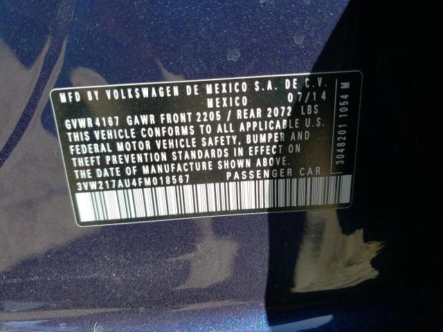 2015 VOLKSWAGEN GOLF - 3VW217AU4FM018567