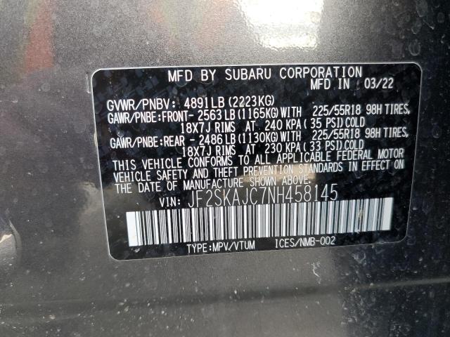 JF2SKAJC7NH458145 Subaru Forester Sport