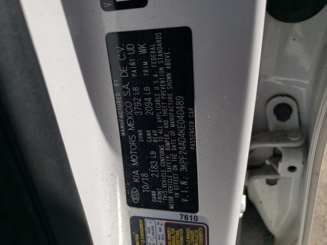 3KPF24AD4KE040489 KIA FORTE FE