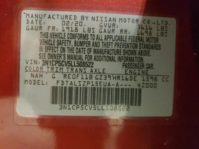 2020 NISSAN KICKS SV - 3N1CP5CV5LL508522