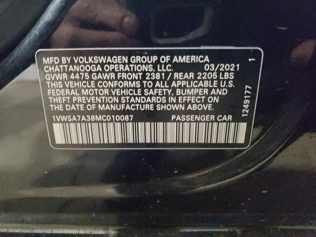 2021 VOLKSWAGEN PASSAT SE - 1VWSA7A38MC010087
