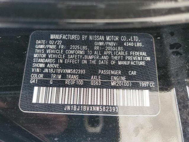 JN1BJ1BVXNW582393 Nissan Rogue Sport Sv