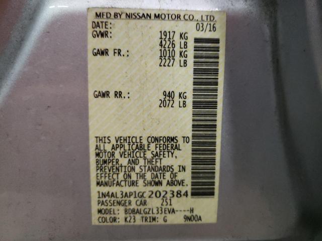 2016 NISSAN ALTIMA 2.5 - 1N4AL3AP1GC202384