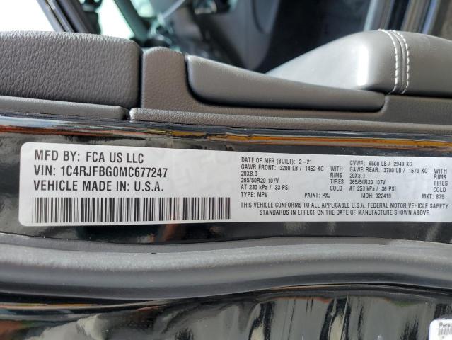 1C4RJFBG0MC677247 Jeep Grand Cherokee Limited