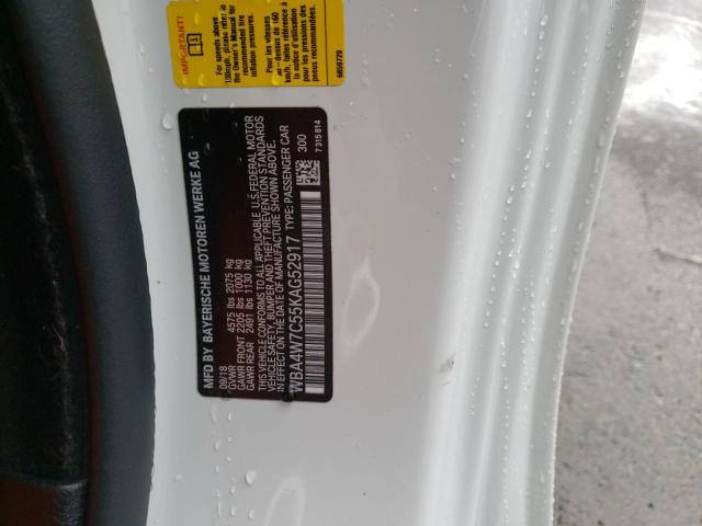 2019 BMW 440I WBA4W7C55KAG52917