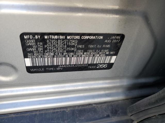 2018 MITSUBISHI OUTLANDER - JA4AD2A34JZ003553