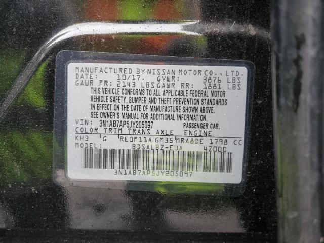 3N1AB7AP5JY205097 Nissan SENTRA S
