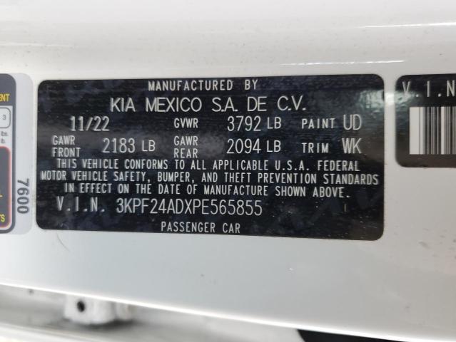 3KPF24ADXPE565855 KIA FORTE LX