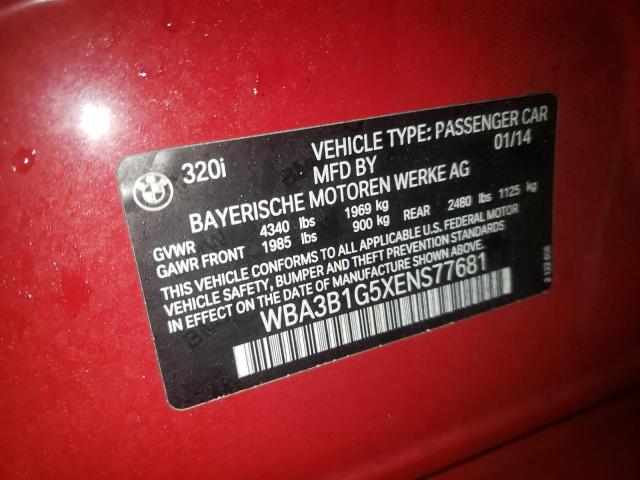 WBA3B1G5XENS77681 | 2014 BMW 320 I