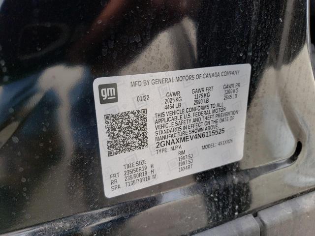 2022 CHEVROLET EQUINOX RS 2GNAXMEV4N6115525