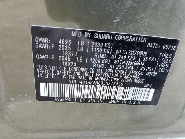 4S4BSANC9J3376462 Subaru Outback 2.5i Limited