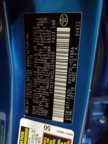 2020 TOYOTA CAMRY LE - 4T1E31AK0LU010460