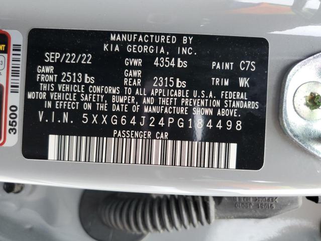 5XXG64J24PG184498 KIA K5 GT LINE