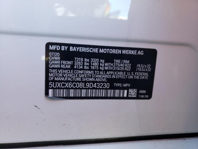 2020 BMW X7 M50I 5UXCX6C08L9D43230