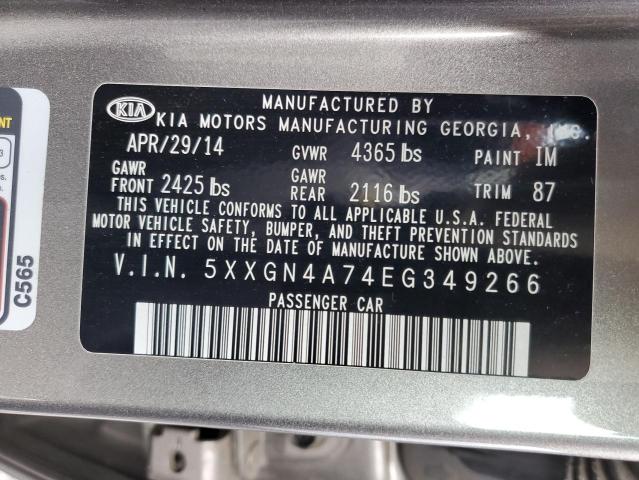 5XXGN4A74EG349266 KIA OPTIMA EX