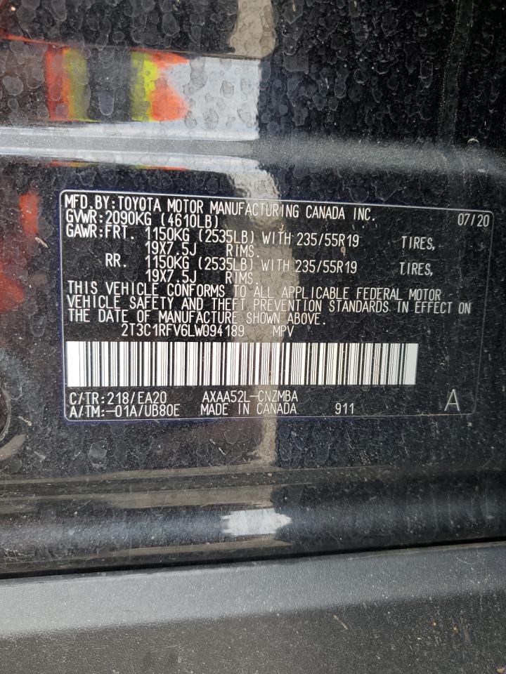 2T3C1RFV6LW094189 TOYOTA RAV4 2020
