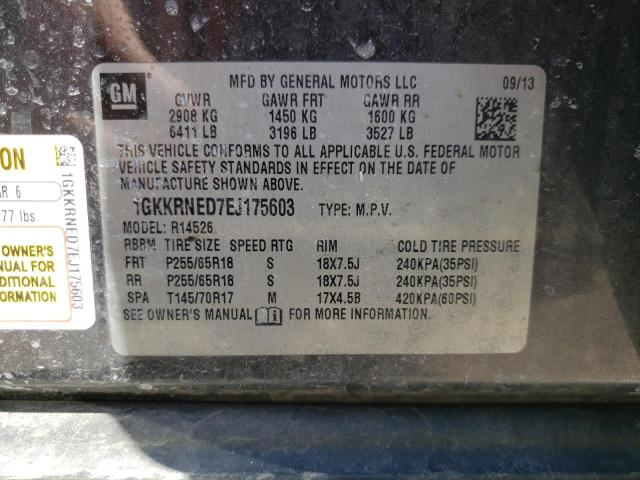 1GKKRNED7EJ175603 GMC ACADIA SLE