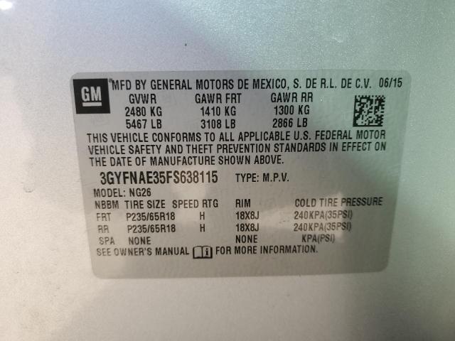 3GYFNAE35FS638115 Cadillac SRX