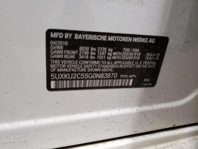2016 BMW X6 XDRIVE3 - 5UXKU2C55G0N83870