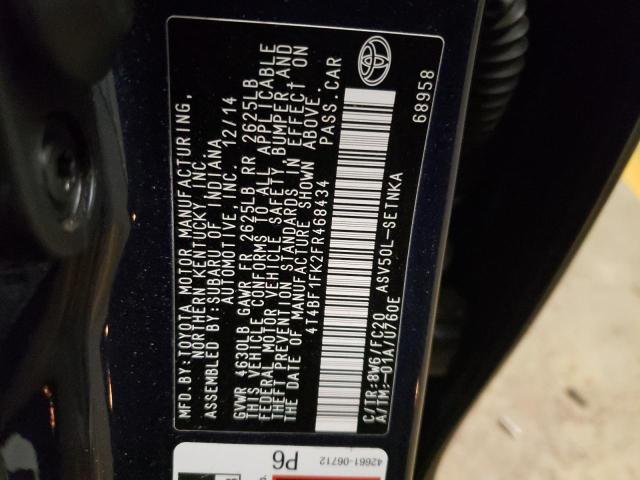 2015 TOYOTA CAMRY LE - 4T4BF1FK2FR468434