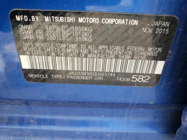 2016 MITSUBISHI LANCER GT JA32U8FW5GU003744