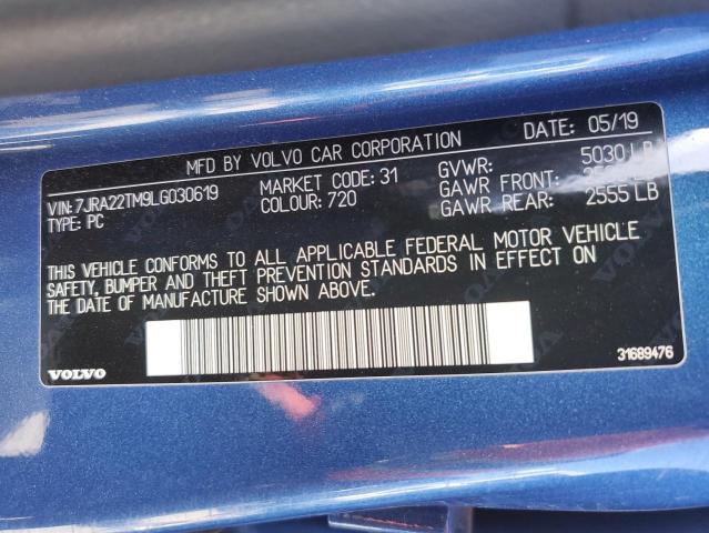 2020 VOLVO S60 T6 R-D - 7JRA22TM9LG030619