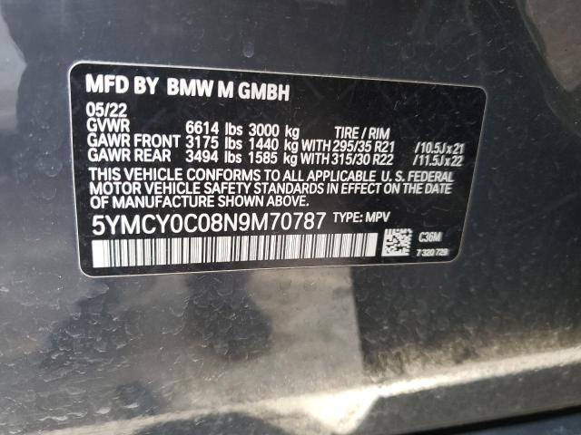 VIN 5YMCY0C08N9M70787 2022 BMW X6, M no.13