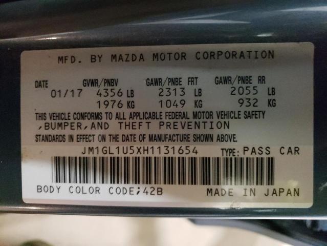 2017 MAZDA 6 SPORT - JM1GL1U5XH1131654