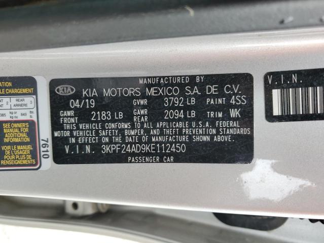 3KPF24AD9KE112450 KIA FORTE FE