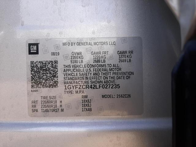 1GYFZCR42LF027235 Cadillac Xt4 Premium Luxury