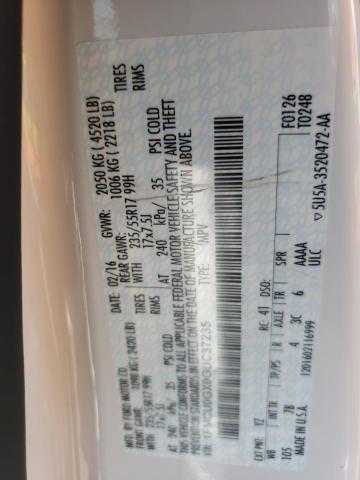 1FMCU0GX0GUC37235 Ford ESCAPE SE