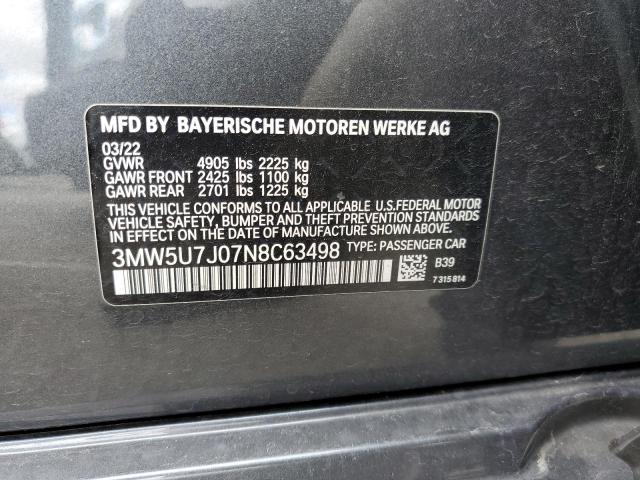 3MW5U7J07N8C63498 BMW M340I