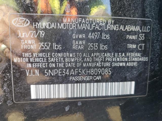 2019 HYUNDAI SONATA LIM - 5NPE34AF5KH809085