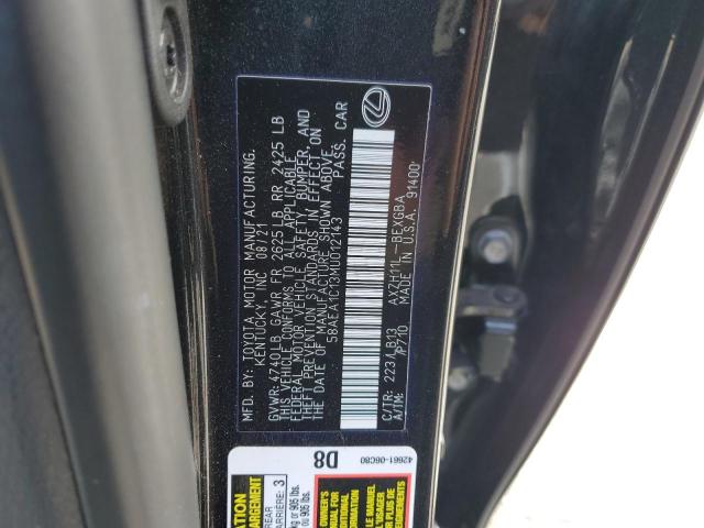 2021 LEXUS ES 300H LU 58AEA1C13MU012143