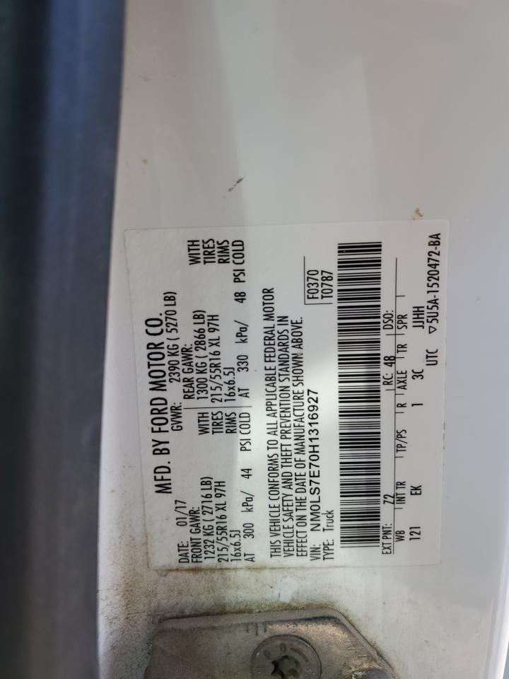NM0LS7E70H1316927 FORD TRANSIT 2017