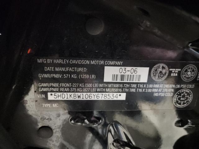 2006 HARLEY-DAVIDSON FLHXI - 5HD1KBW106Y678534