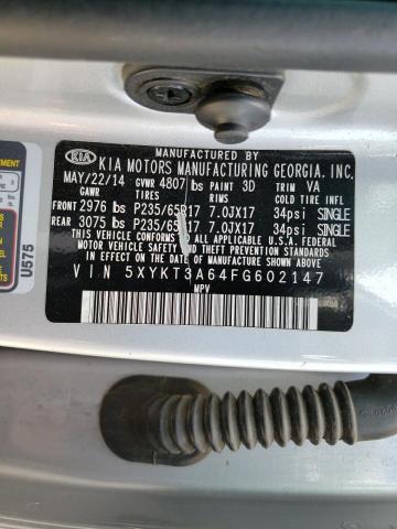 5XYKT3A64FG602147 KIA SORENTO LX