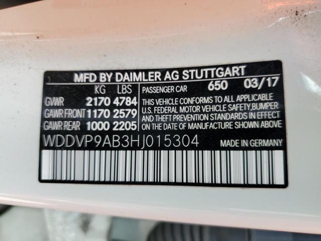 2017 MERCEDES-BENZ B 250E WDDVP9AB3HJ015304