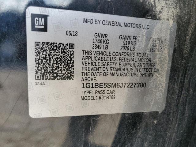 2018 CHEVROLET CRUZ - 1G1BE5SM6J7227380