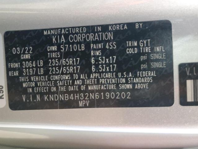 2022 KIA CARNIVAL L - KNDNB4H32N6190202