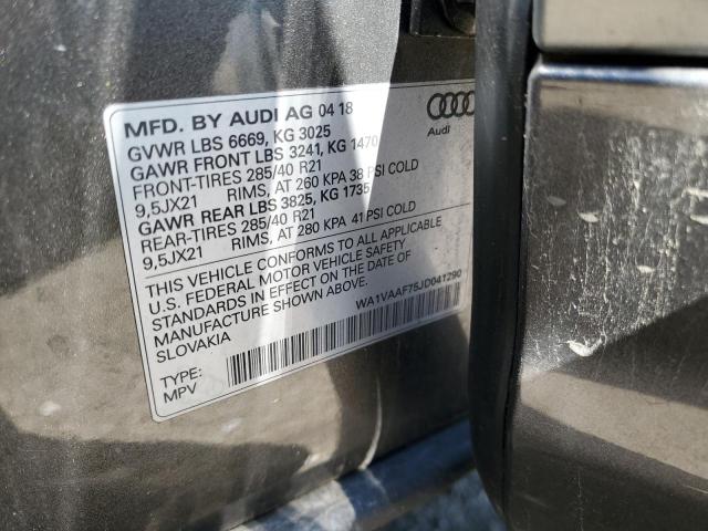 VIN WA1VAAF75JD041290 2018 Audi Q7, Prestige no.13