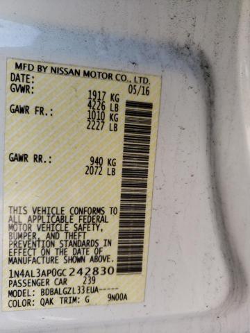 2016 NISSAN ALTIMA 2.5 - 1N4AL3AP0GC242830