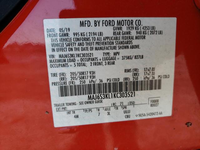 MAJ6S3KL1KC303521 Ford Ecosport T 13