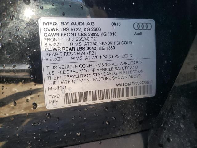 2018 AUDI SQ5 PRESTI WA1C4AFY7J2239811