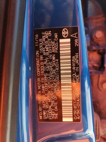 2016 TOYOTA PRIUS C FO - JTDKDTB34G1140014