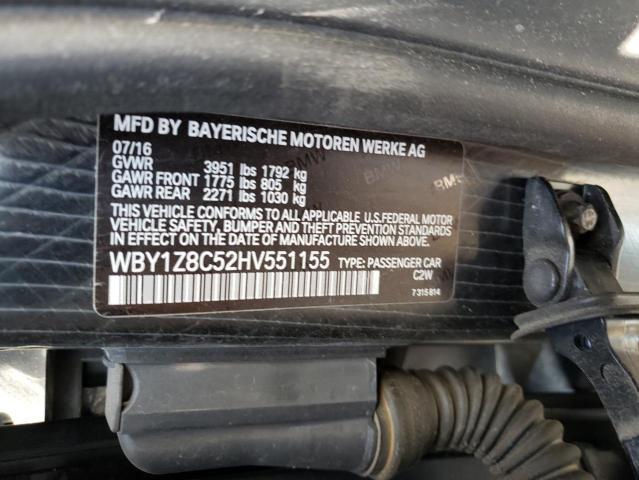 2017 BMW I3 REX - WBY1Z8C52HV551155