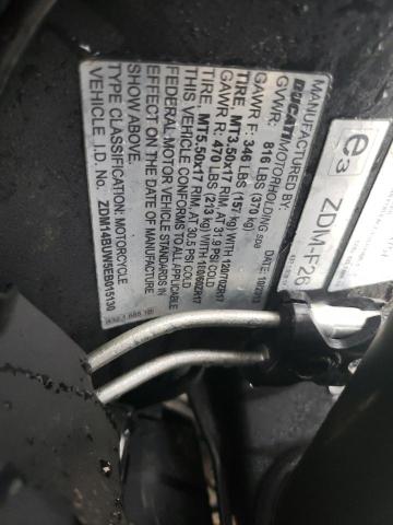 2014 DUCATI 899 PANIGA - ZDM14BUW5EB015130