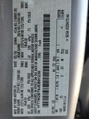 2018 FORD F250 SUPER - 1FT7W2BT9JEB91230