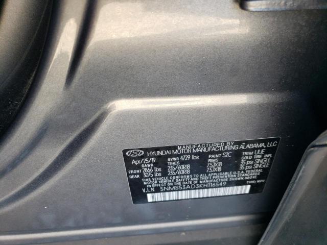 2019 HYUNDAI SANTA FE L - 5NMS53AD3KH116549